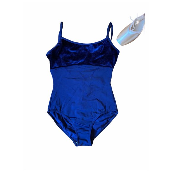 Other - Dance Costume Blue and Velvet Leotard Size AXS